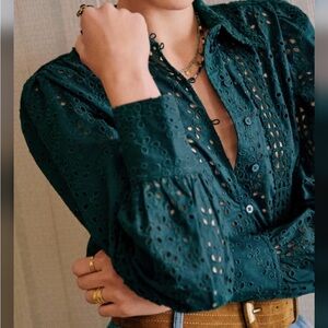 Sezane Cara Top in Cerulean blue